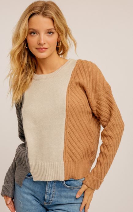 TEXTURE KNIT SWEATER